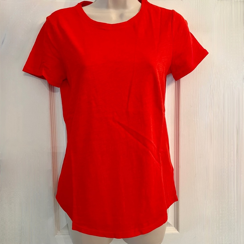 Boden Cotton T-Shirt Red Size XS crewneck tee Short Sleeve